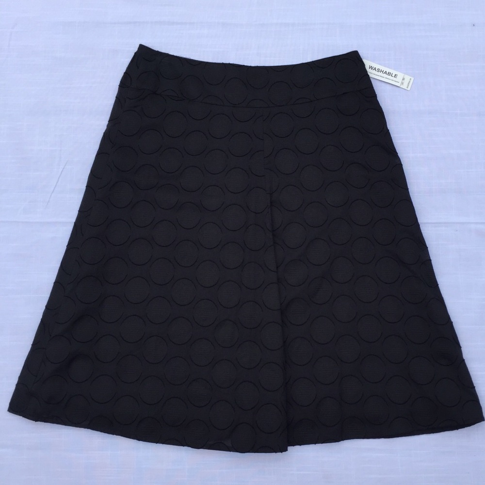 NWT Larry Levine black A line skirt size 8